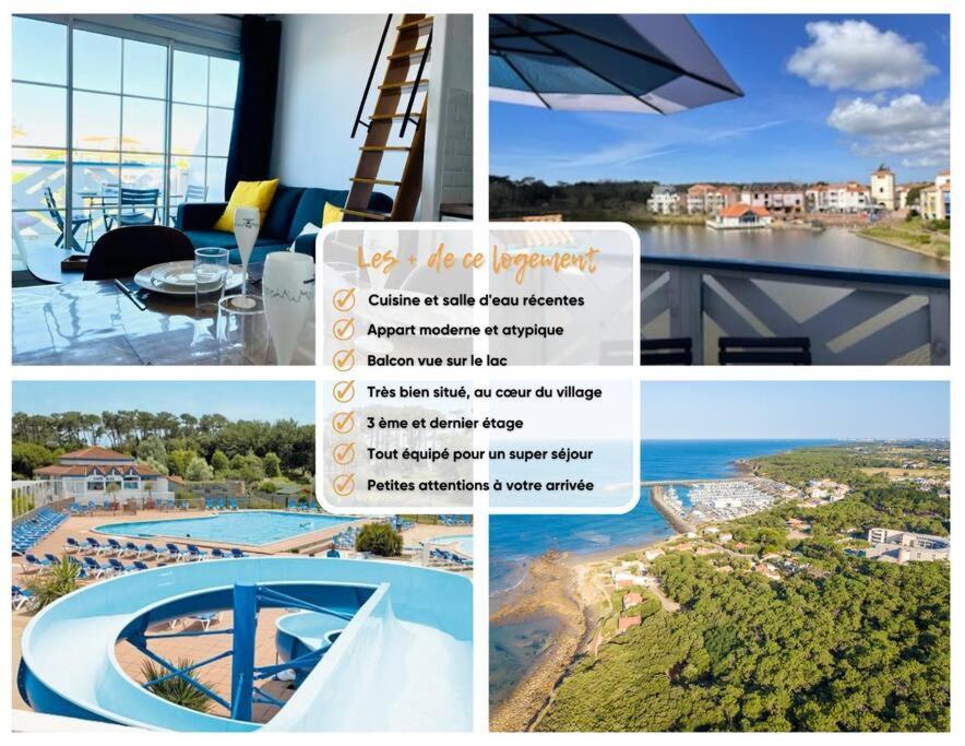 "Le Filet Du Lac" Appartement Atypique, 5 Personnes, Duplex, Vue Lac, Acces Parc Aquatique Gratuit Talmont-Saint-Hilaire ภายนอก รูปภาพ